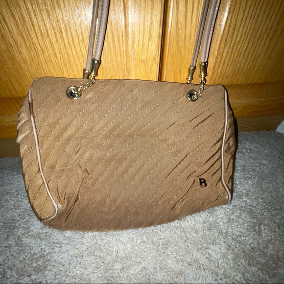 IMPERFECT $10 SALE: Authentic Vintage BALLY Tan Shoulder Bag - Picture 5 of 7